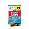 Burtons Fish N Chips Flavoured Baked Snacks Crunchy Retro British Savour Snacking | 5 Snack Bags Classic Lunchbox Crisps for Kids & Adults (Fish N Chips, Salt & Vinegar - 125g x 10Pack) PM 1 view 4