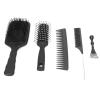 5Pcs Hair Comb Set with Round Teeth Paddle Brush, Detangling Scalp Massage Combs for Home and Barbershop Use, Includes Airbag Wide Tooth Pointed Tail Styling Brushes view 1