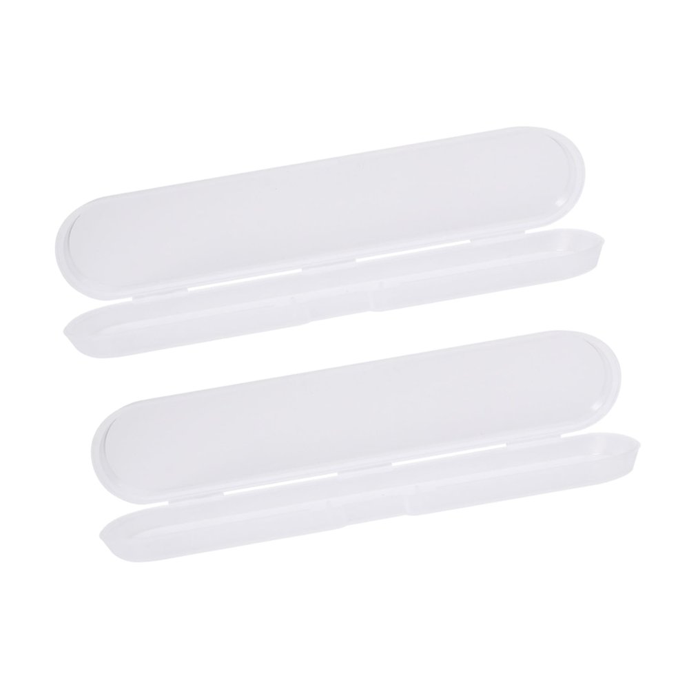 FUOYLOO 2Pcs Plastic Thermometer Storage Case Lightweight Mouth Thermometer Cover White Travel Case for Storing and Carrying