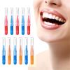 20pcs Interdental Brush Floss Sticks Tooth Head Toothpick Cleaning for Plaque Removal(Red) view 2
