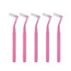 10pcs Interdental Brushes Angled L-Shaped Dental Cleaning Nylon Floss Picks for Plaque Removal(Pink) view 1