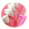 10pcs Interdental Brushes Angled L-Shaped Dental Cleaning Nylon Floss Picks for Plaque Removal(Pink) view 4