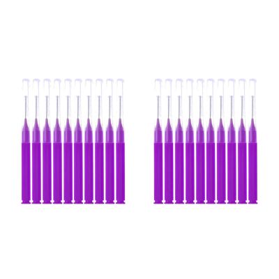 8-40PCS Interdental Brushes Dental Floss Toothpick Braces Brush Tooth Cleaning Tool for Plaque Removal(Purple 16PCS)