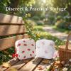 2-Pack Sanitary Pad Storage Bag with Keychain Cute Period Pouch for Women, Tampon Holder & Menstrual Pads Organiser Compact Period Bag for Girls view 4