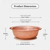 100% Handmade Copper Bowl for Pedicure, Portable Foot Bath Basin with Curled Rim, Metal Fire Pit for Camping Picnic, Large Capacity Foot Tub for Home Wedding(Brass,40cm) view 3