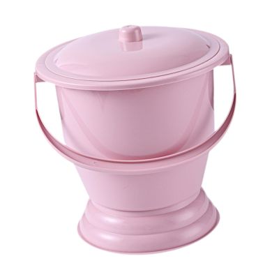 siduytin Chamber Pot Urine Toilets Conveniently Designed with Lid for Easy Handling Male Female While Traveling Or At Home Chamber Pot Urine Toilets Bottle Container , Red , 23.7x23x19cm