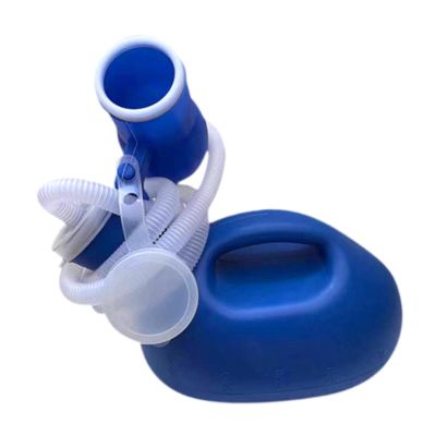 SUIOPPYUW Emergency Urinal Pot for Men 2000ml Lightweight and Easy to Clean Camping Trips and Seniors Able to Measure Urinal Capacity.Easy Clean and Reusable. , Blue , Tube Length 1.5m
