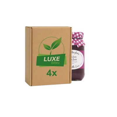 Fruit Preserve Jam Jar Plum Jam 340g Compatible with Mrs Darlington's By Luxe Bitez (Pack of 4)