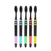 10 Pieces Packed Soft Bristle Black Hair Ultra-Fine Beauty Toothbrush Couple Suit Cleaning Tools view 1