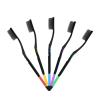 10 Pieces Packed Soft Bristle Black Hair Ultra-Fine Beauty Toothbrush Couple Suit Cleaning Tools view 3