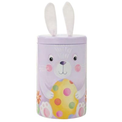 Bunny Filled Cookie Tin 85g - Easter Bunny Shaped Tin with Buttery Shortbread Biscuits Reusable Easter Gift Tin for Kids & Adults