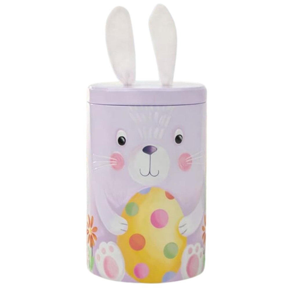 Bunny Filled Cookie Tin 85g - Easter Bunny Shaped Tin with Buttery Shortbread Biscuits Reusable Easter Gift Tin for Kids & Adults