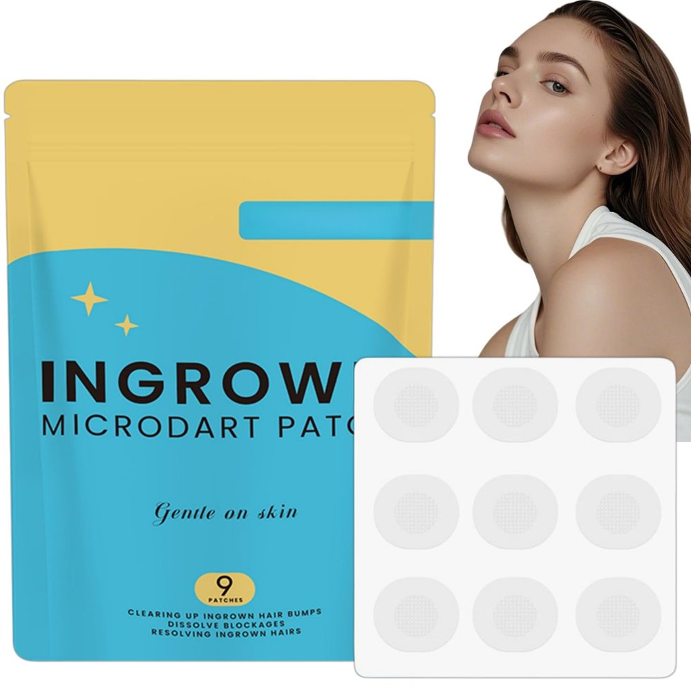 9PCS Ingrown Hair Patches&Pads Treatment Kit,Deep Ingrown Hair Removal&Prevent Ingro/wn Hair,Fast Efficient Mild Non-Irritating Hair Ingrown Remover for Underarms and Legs,Pore Unclogging Stickers