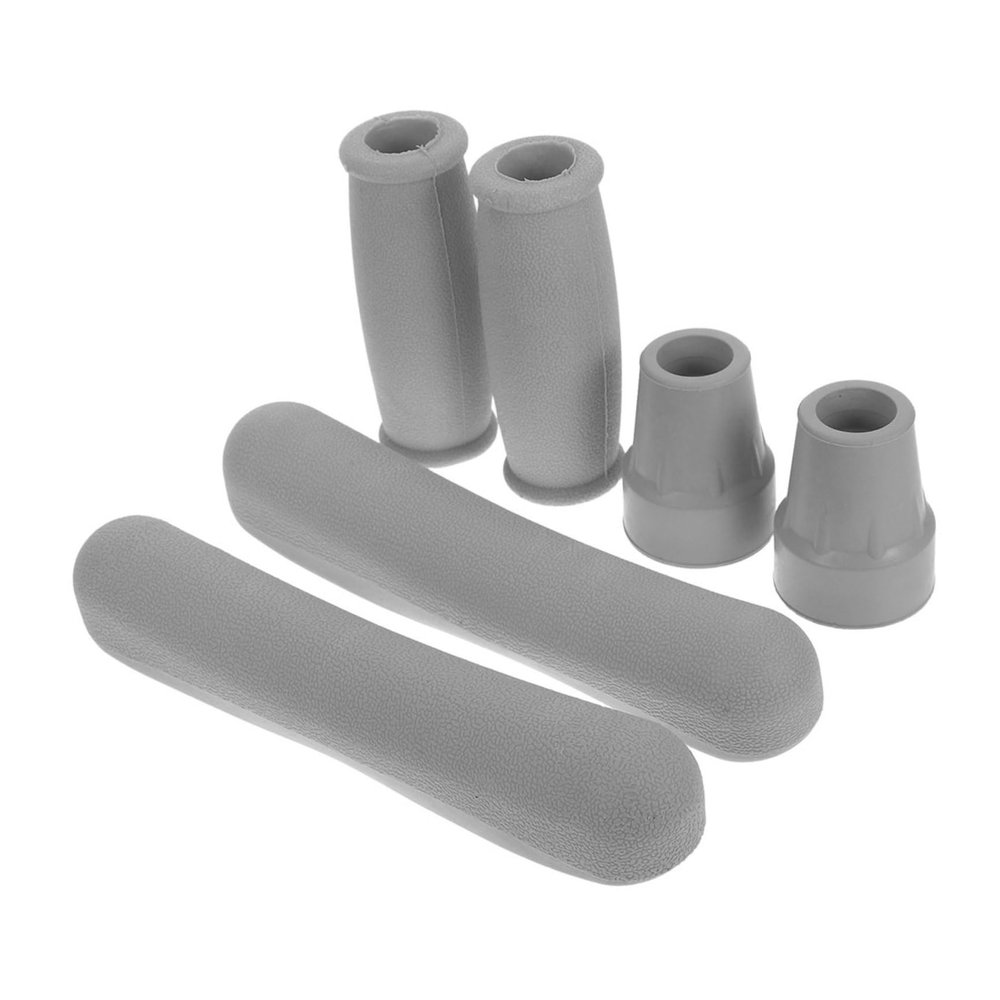 Tofficu Replacement Crutch Pad Hand Grips and Feet Caps Non Slip Rubber Cane Tips for Underarm Crutches Walking Sticks Rubber Tips for Walking Sticks