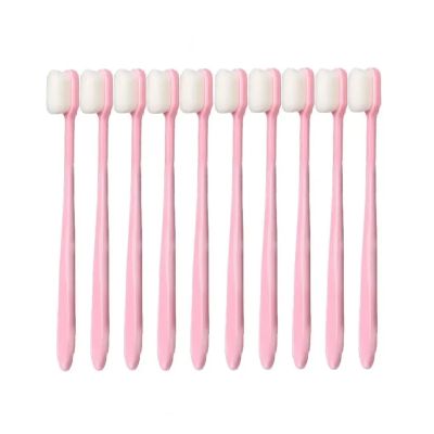 20/10PCS Soft Toothbrush with Millions of Nano Bristles for Adults Deep Cleaning for Teeth Portable Oral Care Brush(PT-Pink 10 PCS)
