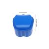 AMUSLESUR Denture Storage Container Brush Kit Portable False Tooth Box with Abs Pp Material Easy to Hold Thorough Cleaning for Orthodontic Denture Holder Users view 2