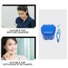 AMUSLESUR Denture Storage Container Brush Kit Portable False Tooth Box with Abs Pp Material Easy to Hold Thorough Cleaning for Orthodontic Denture Holder Users view 3