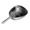 ALCXAZS Large Capacity Bed Pan Stainless Steel Bedpan with Handle Sturdy and Thickened Essential for Elderly Home Mobility Needs Stainless Steel Chamber Pot Sturdy Toilet Bowl, Without Lid view 2