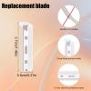 20pcs Replacement Blades for Tweezerman Facial, Stainless Steel Refills for Women Peach Fuzz Remover & Exfoliating Blades Smooth Radiant Skin view 2