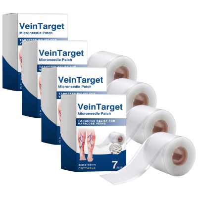 Vein Target Microneedle Patch, 2026 Advanced Varicose Veins Treatment for Legs, VeinTarget Varicose Veins Patch, Natural Ingredients Leg Treatment for All Skin Types (4pc)