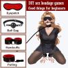 10 Piece Leather Training Multifunctional Combination Set, Including Feather Sticks And Hand Woven Ropes, Couple Gift D-7 Red view 4