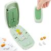 Portable Pill Cutter, Adjustable 1/2 1/3 1/4 Pill Cutter and Splitter for Multiple Tablet Taker Household Gadget Accurate Centering Alignment Device (Green or White)(Green) view 1