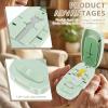 Portable Pill Cutter, Adjustable 1/2 1/3 1/4 Pill Cutter and Splitter for Multiple Tablet Taker Household Gadget Accurate Centering Alignment Device (Green or White)(Green) view 3