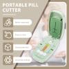 Portable Pill Cutter, Adjustable 1/2 1/3 1/4 Pill Cutter and Splitter for Multiple Tablet Taker Household Gadget Accurate Centering Alignment Device (Green or White)(Green) view 4