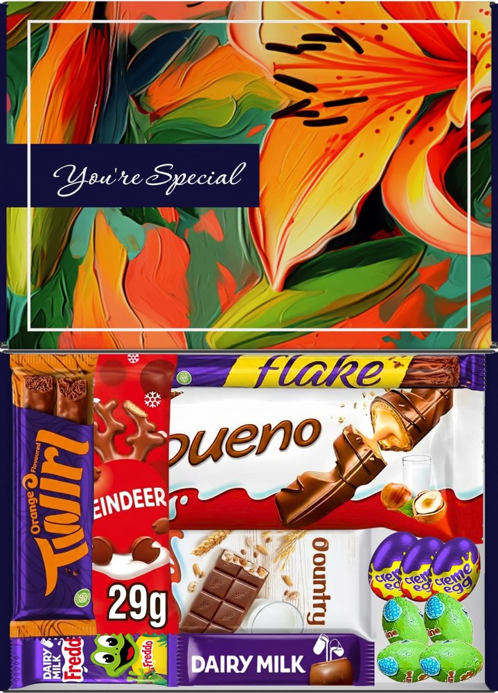 Benerry Chocolate Gift Box Hamper - 14 Treats Gift for Any Occasion - Assorted Sweet Box of Chocolates