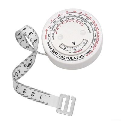 150cm Tape Measure for BMI Calculation and Body Composition Monitoring with Mechanical Lock and Smooth Retraction