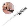 Acouto Teasing Comb, Lightweight ABS 3 Row Hair, Ergonomic Handle and Precision Tail for Professional Use (White) view 2