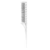 Acouto Teasing Comb, Lightweight ABS 3 Row Hair, Ergonomic Handle and Precision Tail for Professional Use (White) view 4