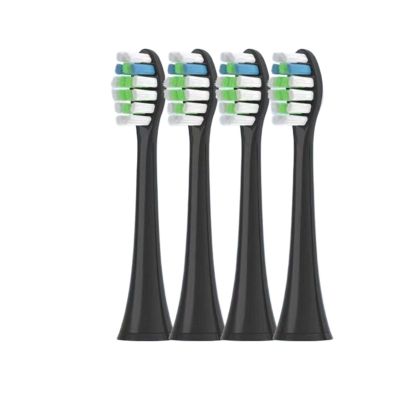 16PCS Electric Toothbrush HeadsCompatible for Fairywill P11 T9 P80(16Black)