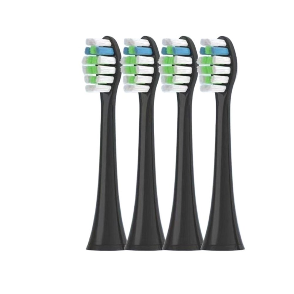 16PCS Electric Toothbrush HeadsCompatible for Fairywill P11 T9 P80(16Black)