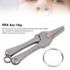 Glomora Nose Hair Trimmer Scissors Men Women Ti Alloy Mini Keychain Pendant for Facial Grooming Mustache Eyebrow Sideburns Eyelashes view 4