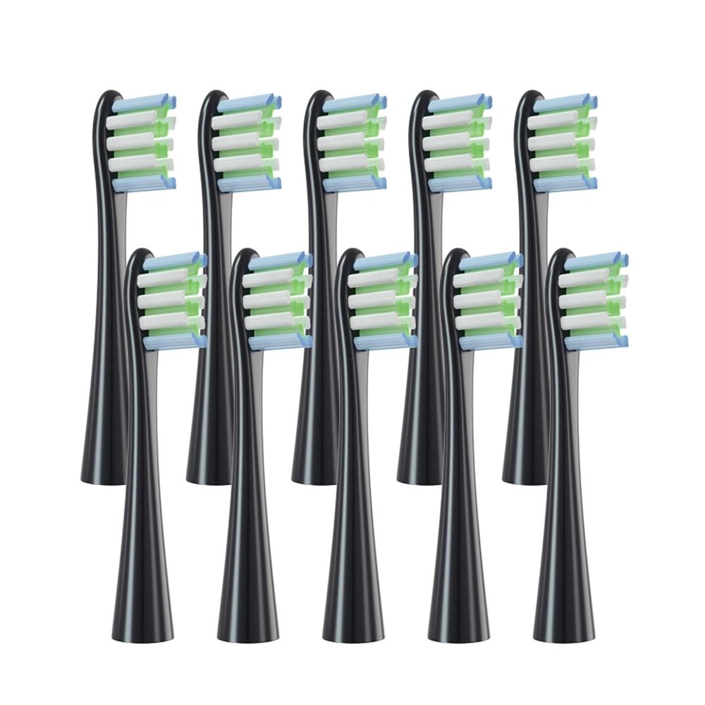 10PCS Electric Toothbrush HeadsCompatible for Oclean Models X Pro Elite,Flow,F1,Air 2(10 Black)