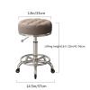 Adjustable Rolling Stool with 360-Degree Swivel and Footrest for Salon and Office Use view 2