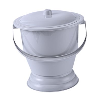 Zanthicia Household Spittoon Urinal Container with Robust Easy Handling and Stability Everyone At Home Or Outdoors Chamber Pot Urine Toilets Urine Bottle Container , Gray , 23.7x23x19cm