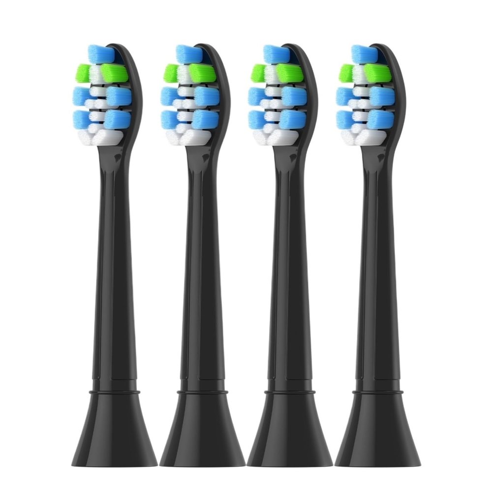 4/8pcs Replacement Toothbrush Heads Compatible for Phips Electric Brush Head 4100 6500 6100 7500 5300(4pcs Blue-Black)