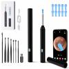 10MP HD Ear Cleaner with Camera, 2-in-1 Ear Wax Removal Camera Tool with Precision Tweezers & Silicone Scoop, LED Lights, IP67 Waterproof, Wireless and Easy to Use (Black) view 1