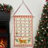 Tmboryuu Washable Cloth 24 Pockets Advent Calendar Wall Hanging Ornament for Holiday Decoration Fabric Advent Calendar view 4