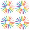 Lurrose 100pcs Ice Cream Stick DIY Ice Pop Stick Colorful Food Grade Wood Safe Use Craft for DIY Accessory Make Ice Cream view 1