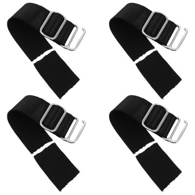 INOOMP 4pcs Elastic Visor Strap Replacement Adjustable Hat Strap Extender with Silver Buckle Polyester Metal Lightweight Versatile Design for Summer Adventures Hiking