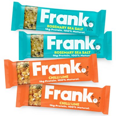 Frank Savoury High Protein Bars - 16g Protein, 100% Natural, High Fibre, Gluten Free Vegetarian Snack, No Added Sugar - 4 x 50g Pack (Mixed (2 of Each))