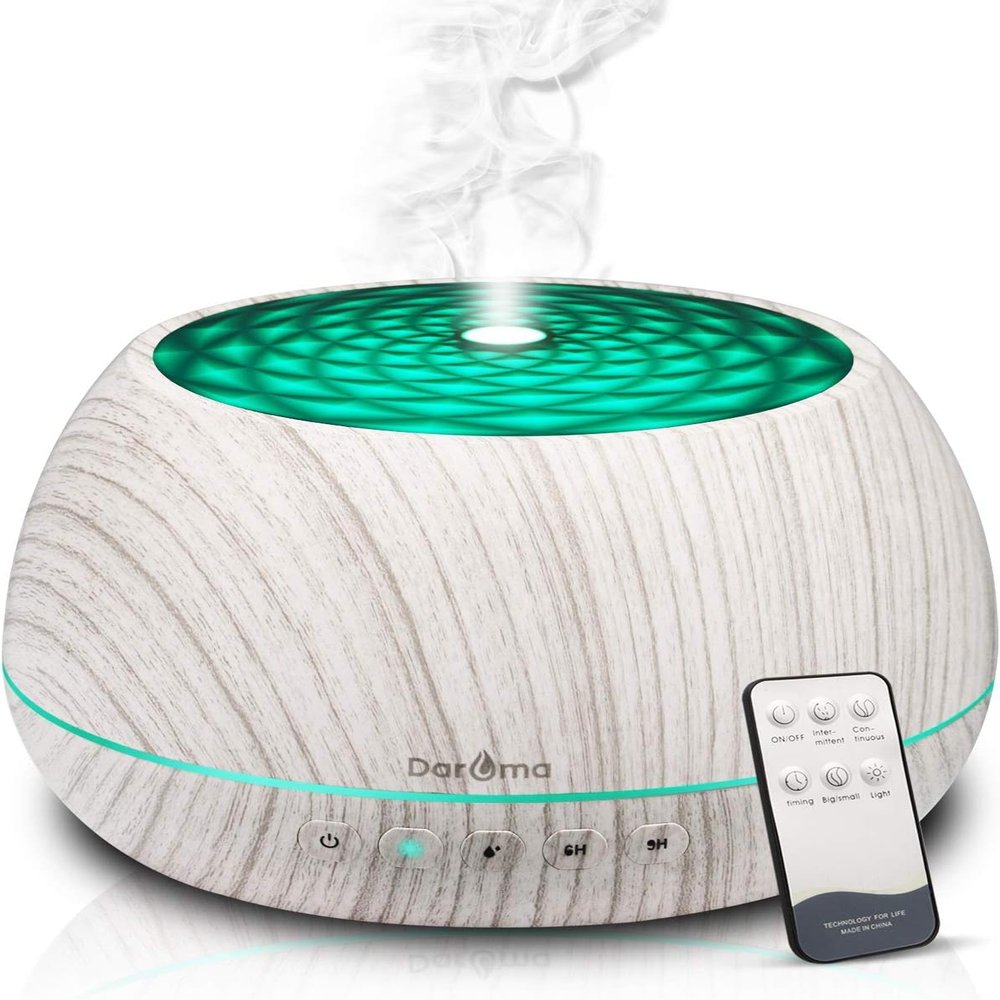 1000ML Essential Oil Diffuser with Bluetooth Speaker & Remote, 2024 Upgrade Aromatherapy Diffuser,Aroma Diffuse with Music Player Function,Humidifier,LED Light in 7 Colors,Home Office Bedroom