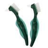 Amosfun Denture Cleaning Brush and Pp Handle Hard Bristle Double Sided 2pcs with Nylon Bristles Toothbrush for False Teeth and Dentures Suitable for Daily Use and Travel view 1
