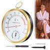 Alongen Sauna Thermometer, Hygrometer Professional Wall/Lanyard Mounted Indoor Mechanical Temperature Humidity Gauge for Steam Sauna Room