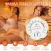 Alongen Sauna Thermometer, Hygrometer Professional Wall/Lanyard Mounted Indoor Mechanical Temperature Humidity Gauge for Steam Sauna Room view 3