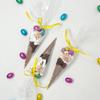 Easter Hot Chocolate Cone with Mini Eggs & Marshmallows | Easter Basket Filler | Easter Treat Gift | Kids Easter Party Favor | Yellow Ribbon view 2