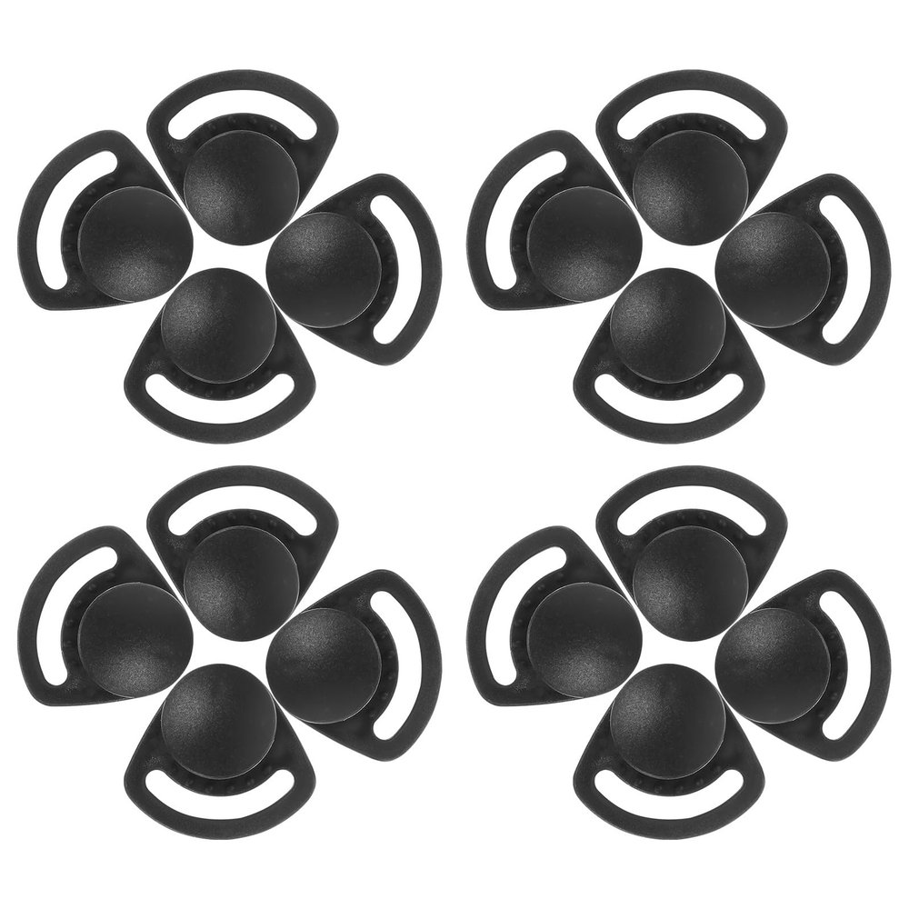 NIYANGLE 40pcs Hard Hat Chin Strap Buckles Plastic Sturdy Easy Installation Easy Tightening Black Replacement for Daily Use Helmet Accessories